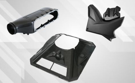 أجزاء من ألياف الكربون